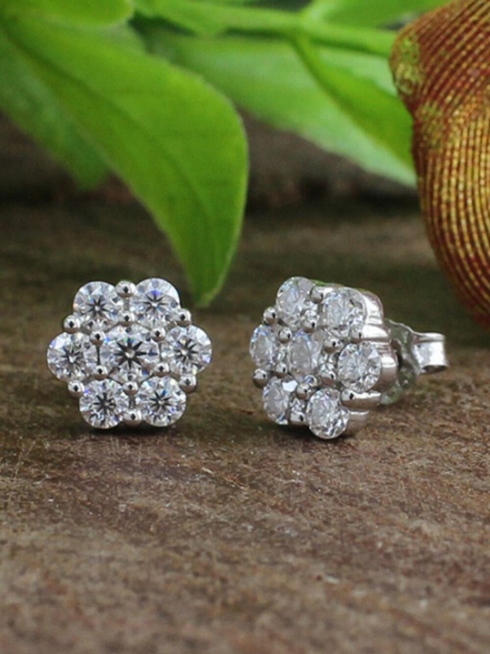 925 Sterling Silver Womens 2ct Diamond Stud Earrings Ladies Small Studs Jewelry - Picture 3 of 7